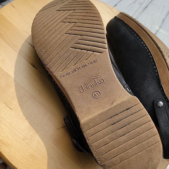 Dansko berry black burnished Leather  suede shoes Size 41 - Picture 4 of 9